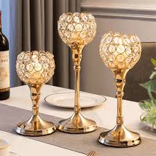3Pcs Modern Centerpiece Glass Candle Holder